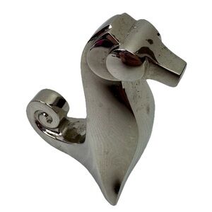 RARE Dansk Gunnar Cyren  Seahorse Paperweight Silver Plated MCM Japan GC EPZ